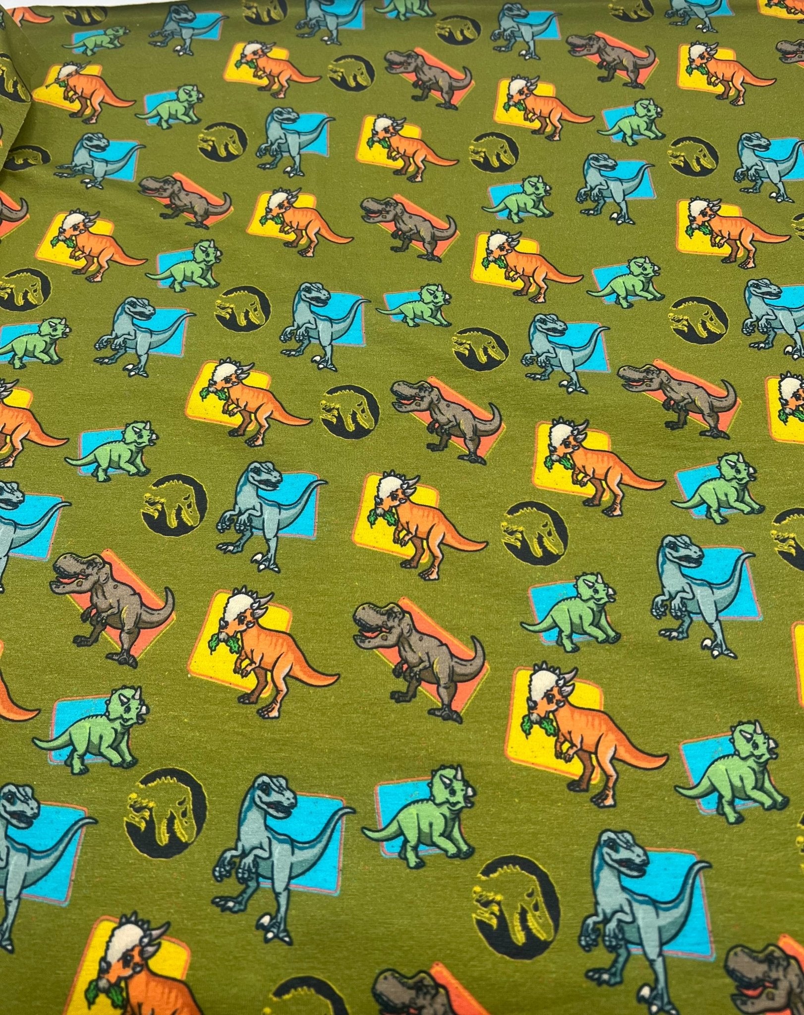 Jurassic World Cotton Stretch Jersey 200 GSM 95/5 Lycra 4 Way Stretch - T9 Fabrics